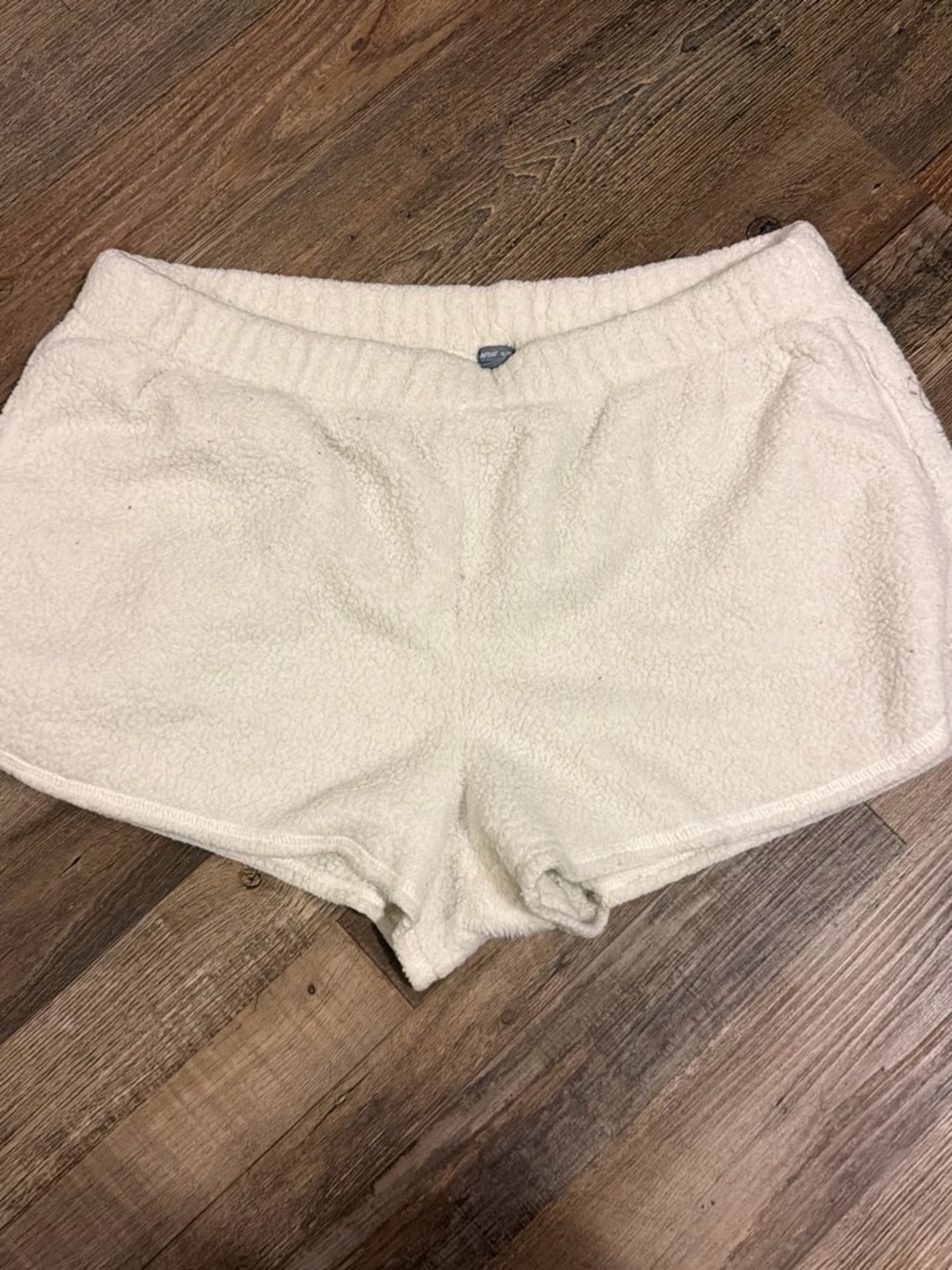 aerie Cream Terry Athletic Shorts